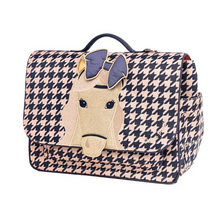 Afbeelding in Gallery-weergave laden, JEUNE PREMIER IT BAG MIDI HOUNDSTOOTH HORSE