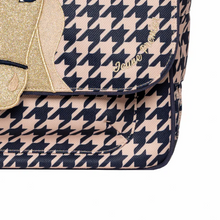 Afbeelding in Gallery-weergave laden, JEUNE PREMIER IT BAG MIDI HOUNDSTOOTH HORSE