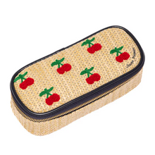 Afbeelding in Gallery-weergave laden, JEUNE PREMIER PENCIL BOX RAFFIA CHERRY
