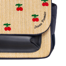 Afbeelding in Gallery-weergave laden, JEUNE PREMIER IT BAG MIDI RAFFIA CHERRY
