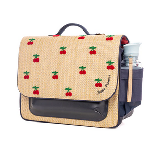 JEUNE PREMIER IT BAG MIDI RAFFIA CHERRY