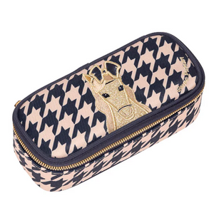 JEUNE PREMIER PENCIL BOX HOUNDSTOOTH HORSE